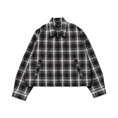 BEAMS Short Check Blouson "Black"