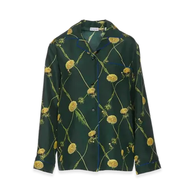Burberry Women's Shirt With Buttons Regular Collar "Green"