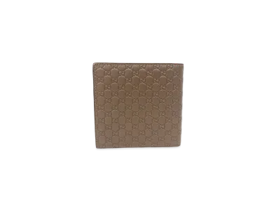GUCCI Bi-Fold Bill Compartment Micro Guccisima "Brown"