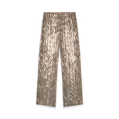 Diesel P-Egaso Tulle pants with flocked cable prints "Grey"