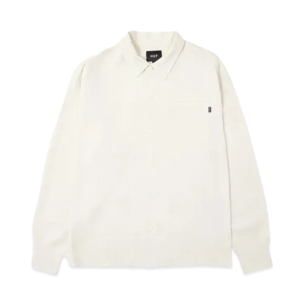 HUF Barb Wire Plaid Long Sleeve Shirt "Ivory"