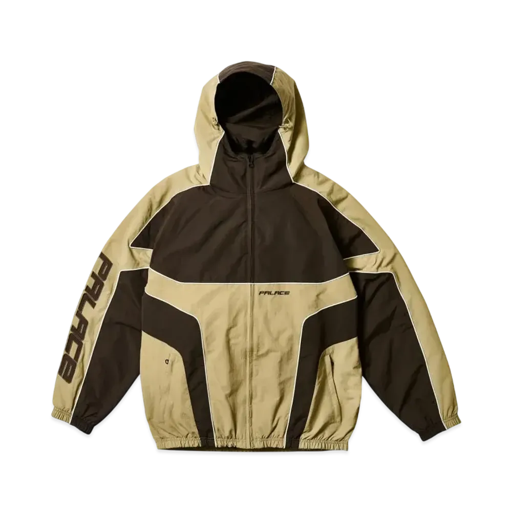 PALACE Piped Hooded Shell Jacket "Brown"
