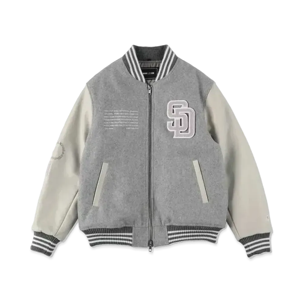 WIND AND SEA x MLB San Diego Padres Varsity Jacket "Gray"