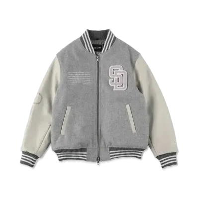 WIND AND SEA x MLB San Diego Padres Varsity Jacket "Gray"