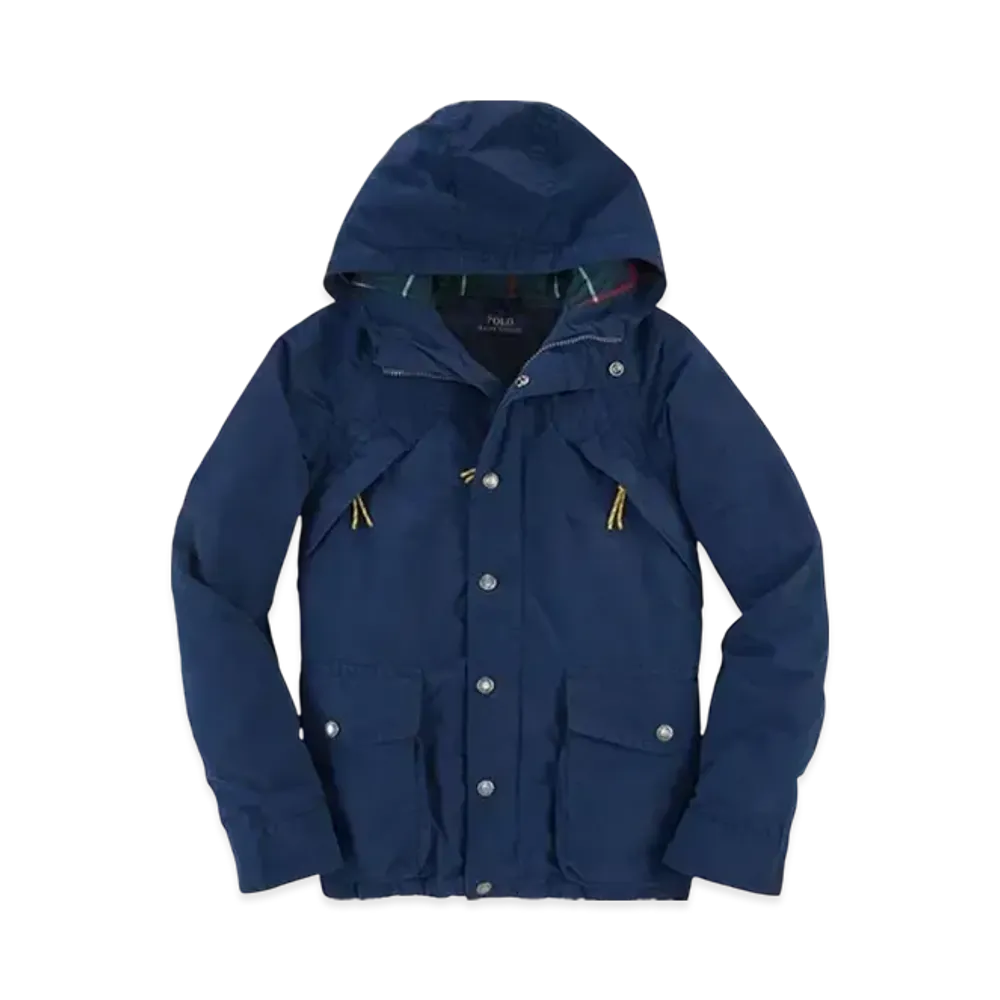 Polo Ralph Lauren Kids Fleece Snap-Front Sweatshirt "Navy"