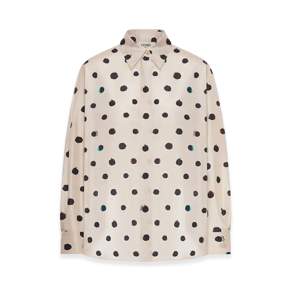 FENDI Women's Printed Taffeta Shirt "Multicolor"
