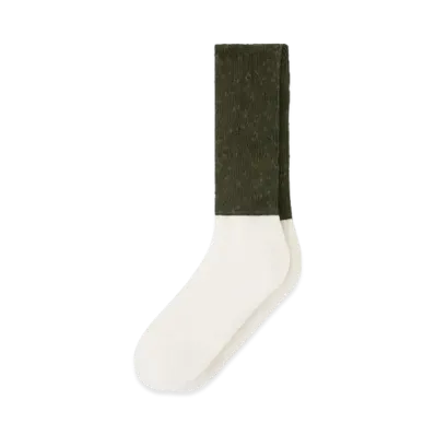 Aime Leon Dore Two-Gauge Sock "Olive&Cream"