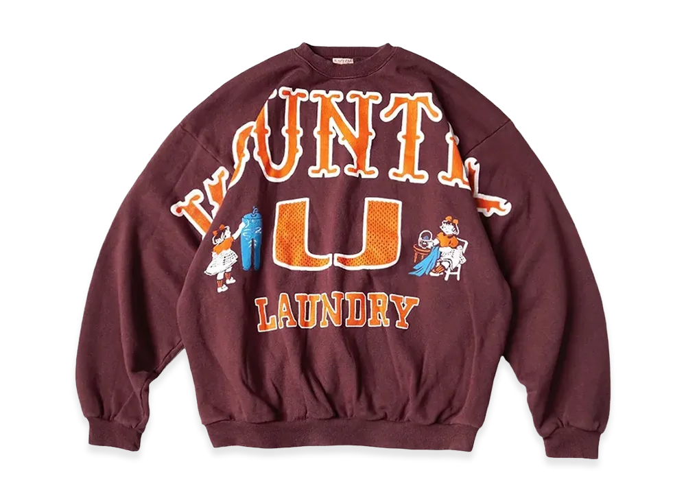KAPITAL 30/- Fleece Big Sweatshirt (BIG KOUNTRY) "Burgundy"