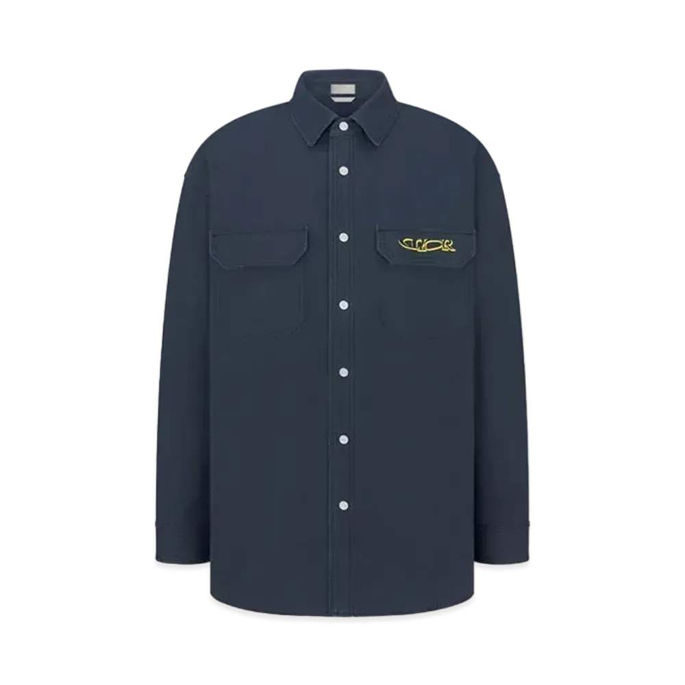 Dior x LEWIS HAMILTON Overshirt Cotton Denim "Navy Blue"