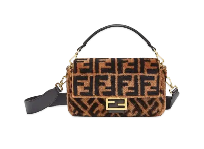 FENDI Baguette Sheepskin Bag "Brown"