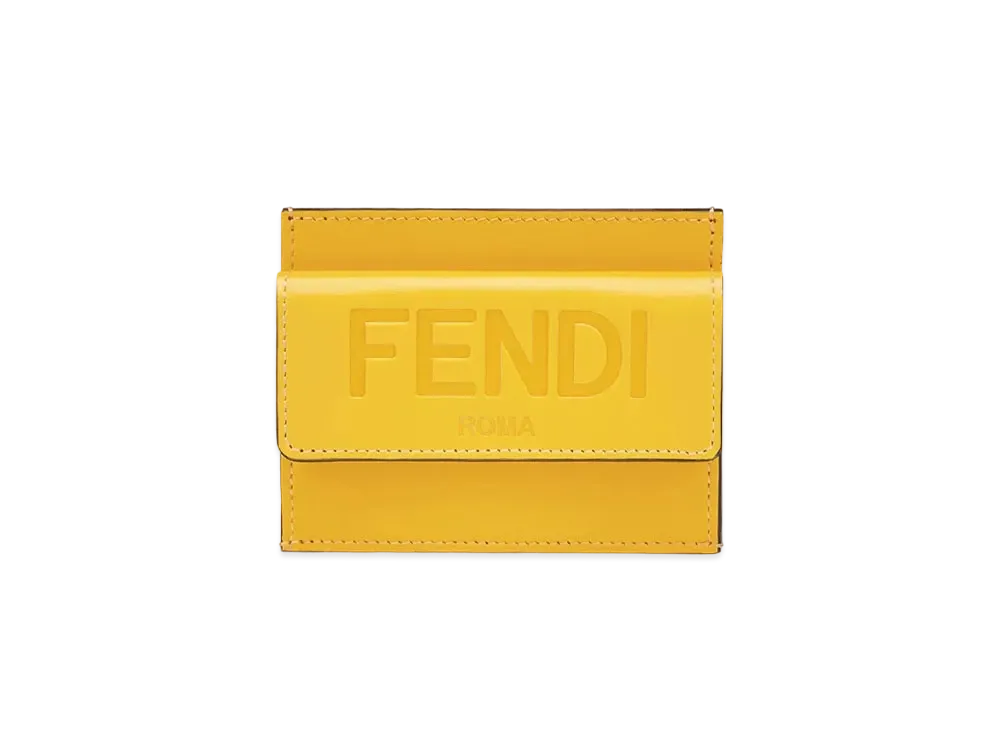 FENDI Card Case Leather "Yellow"