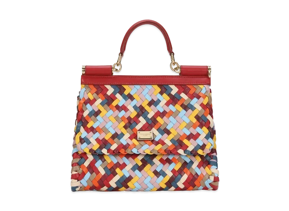 Dolce&Gabbana Sicily Bag Medium Wooben Napper Multicolor "Multicolor"
