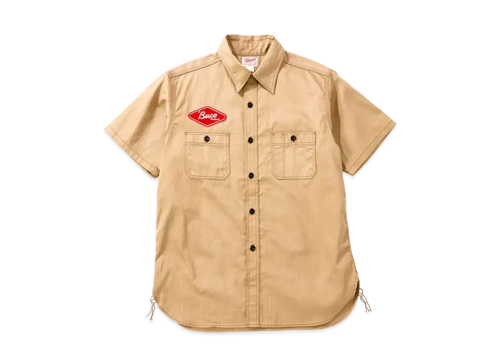 THE REAL McCOY'S BUCO CLUB SHIRT S/S / ENGINEERS "Khaki"