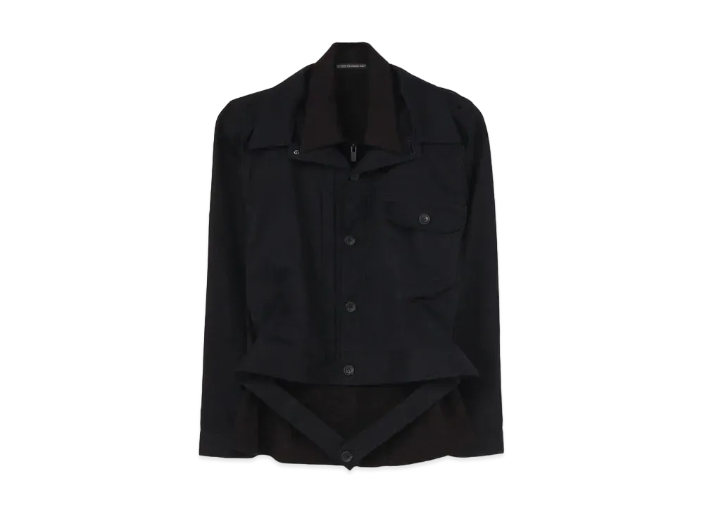 Yohji Yamamoto COMPACT COMBINATION W FASTENER JKT "Black"