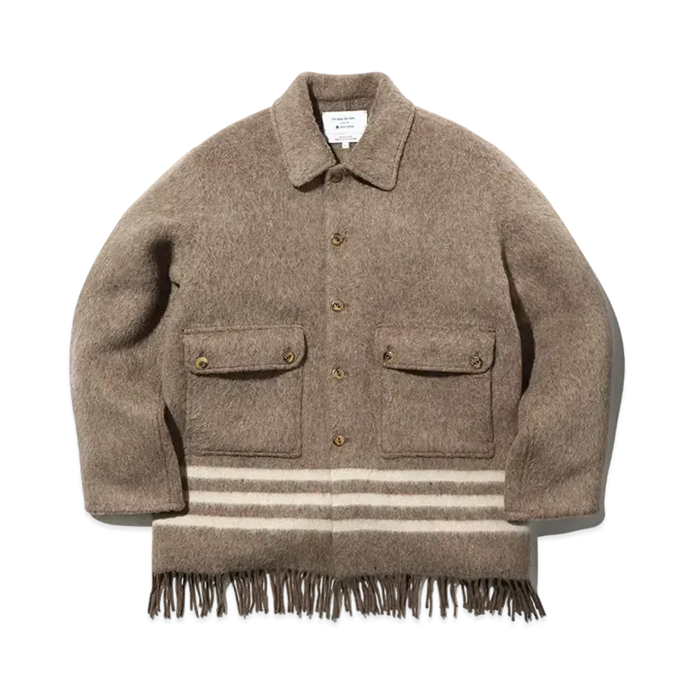 snow peak Fringe Blanket Jacket "Brown"