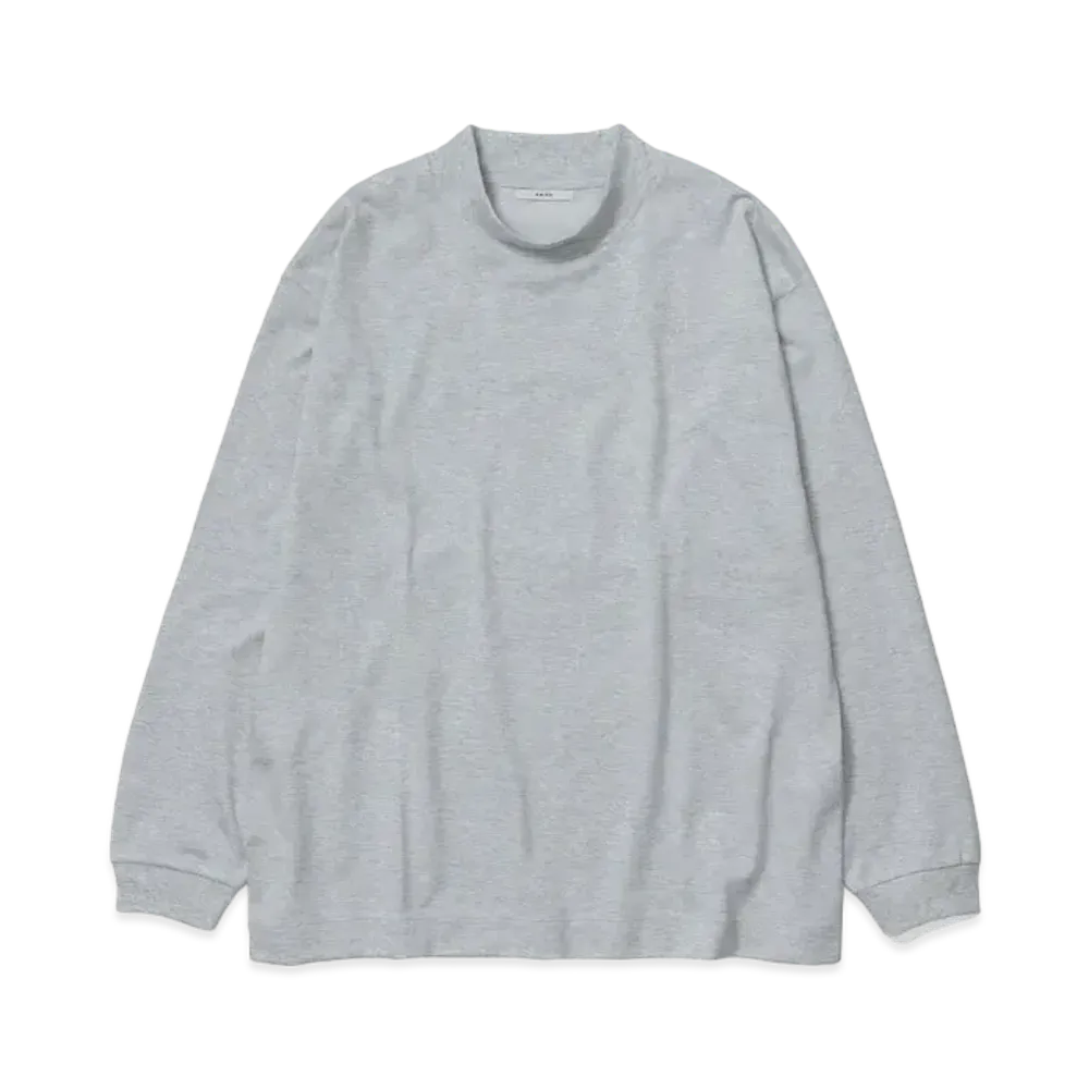 everyone L/S Mock Neck Basic T-Shirt "Ash Gray Heather"