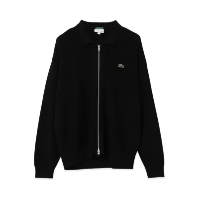BEAMS LACOSTE for BEAM Custom Knit Zip Cardigan "Noir"