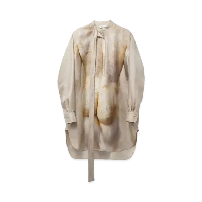 Alexander McQUEEN Sculpted Bum Mini Shirtdress "Ecru"