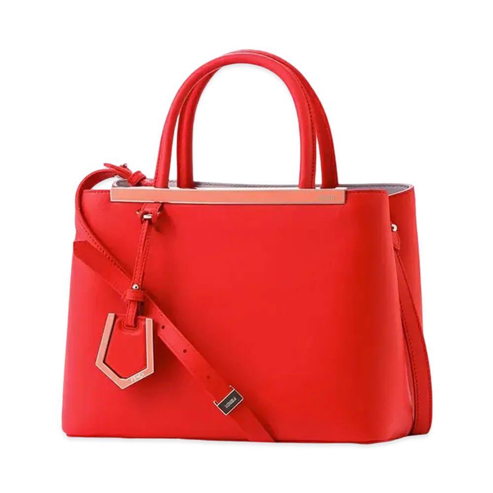 FENDI 2Jours Leather 2WAY Bag "Red"