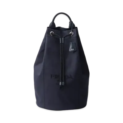 PRADA Canvas Drawstring Duffle Bag "Navy"