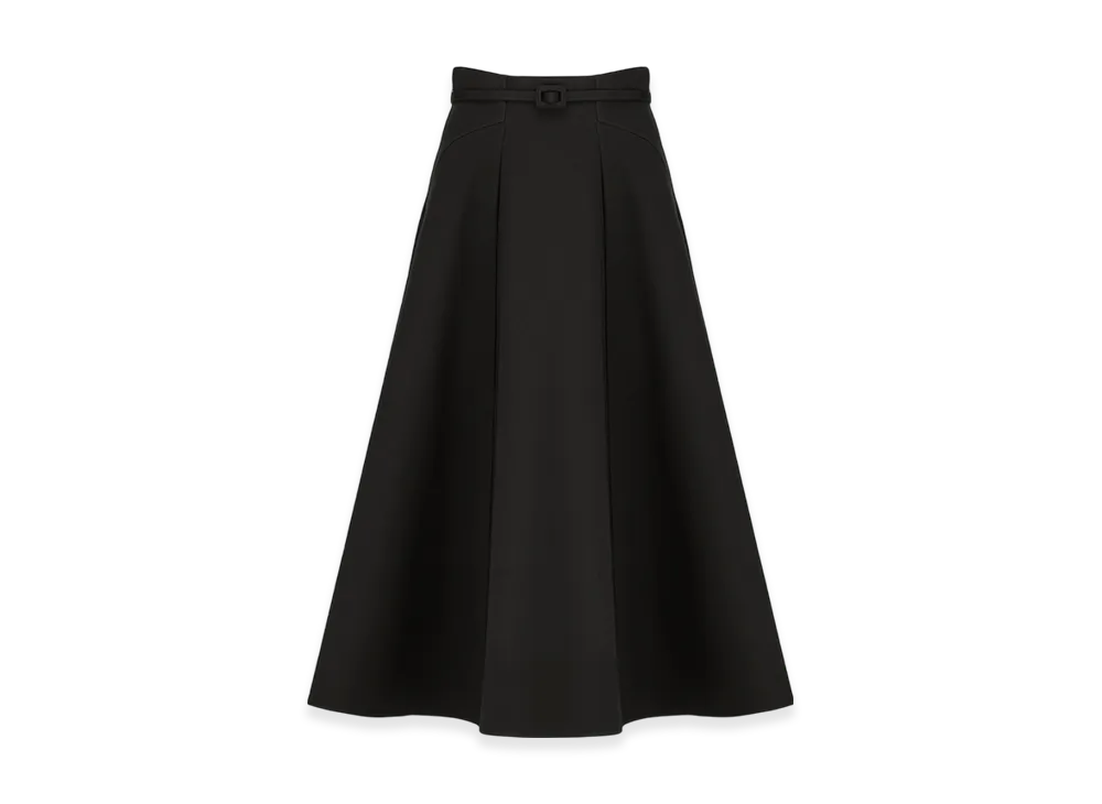 Dior Women's Mid-Length Skirt Wool Silk "Black"