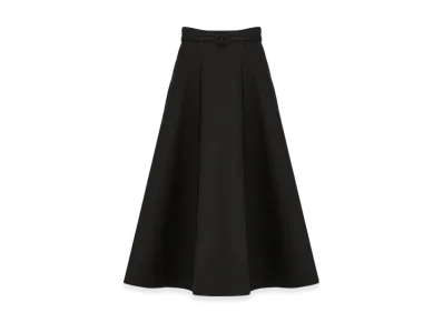 Dior Women's Mid-Length Skirt Wool Silk "Black"