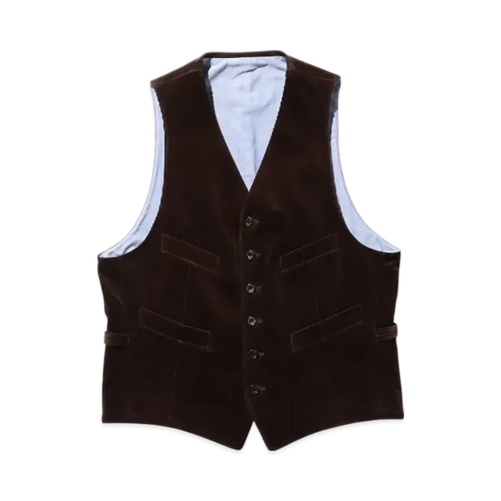 BEAMS Waistcoat Corduroy "Brown"