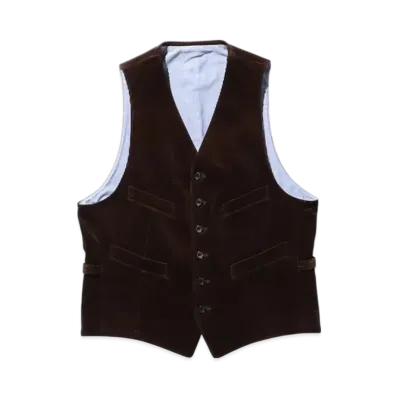 BEAMS Waistcoat Corduroy "Brown"
