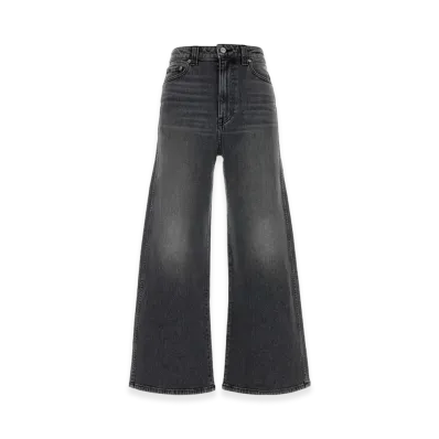 KHAITE Women's Stretch Denim Delina Jeans "Black"