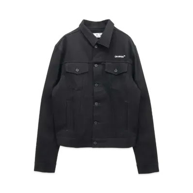 OFF-WHITE c/o Virgil Abloh MENS DIAG TAB SLIM DENIM JACKET "Black"