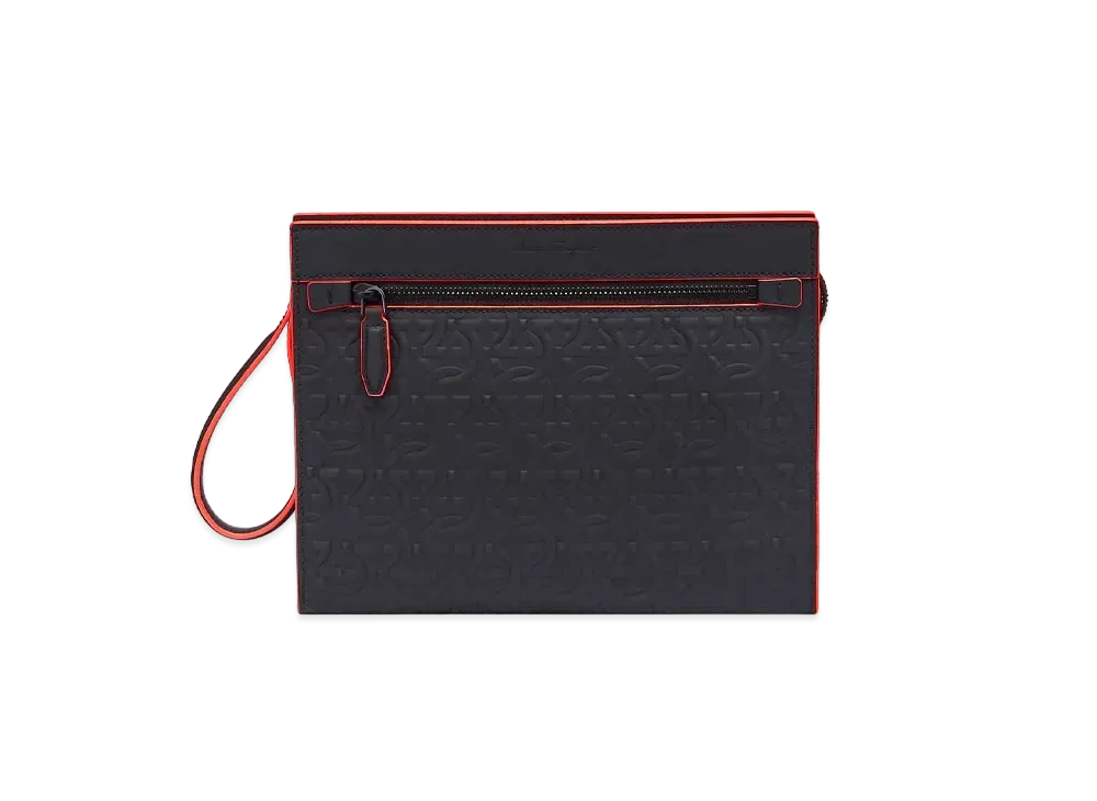 Salvatore Ferragamo Pouch "Black/Candy Apple Red"