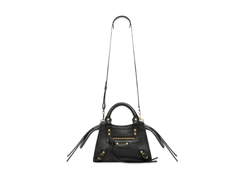 BALENCIAGA Women's Neo Classic Nano Top Handle Bag "Black"
