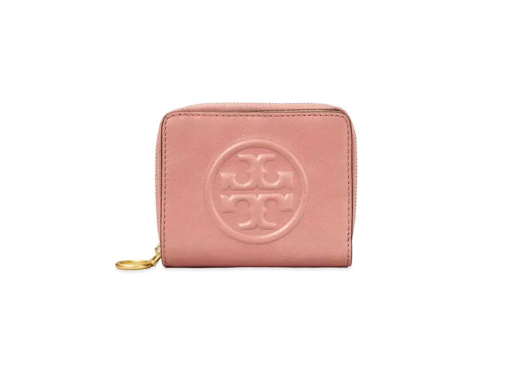 Tory Burch Perry Bombe Glazed Bi-Fold Wallet "Pink"