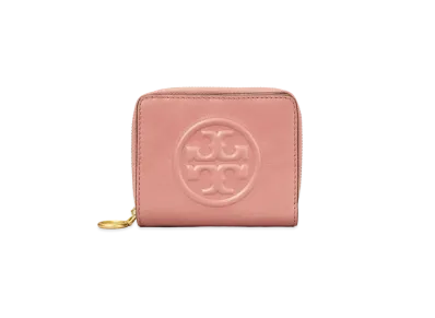 Tory Burch Perry Bombe Glazed Bi-Fold Wallet "Pink"