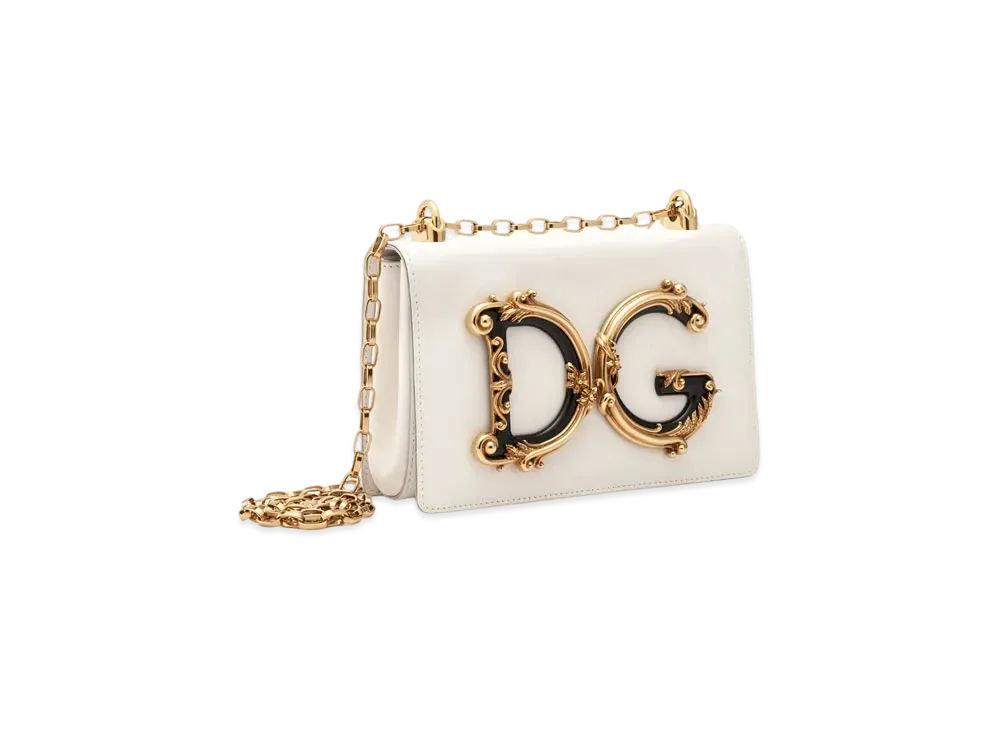 Dolce&Gabbana DG Girls Shoulder Bagnappa Leather "White"