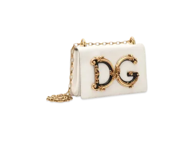 Dolce&Gabbana DG Girls Shoulder Bagnappa Leather "White"