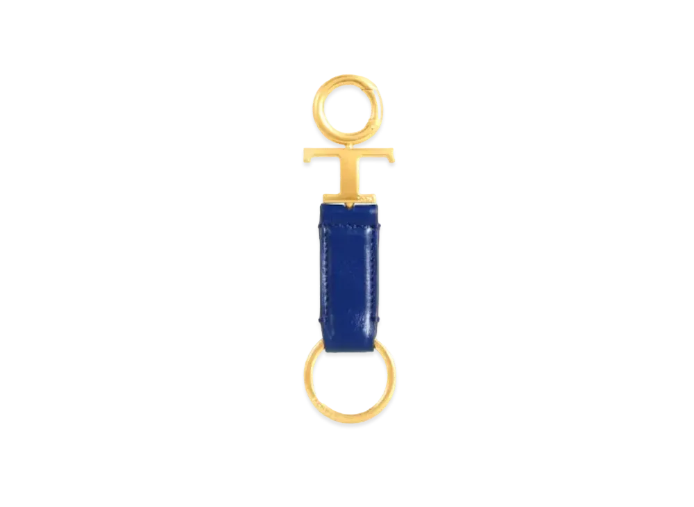 TOD'S Leather Key Holder Small "Blue"