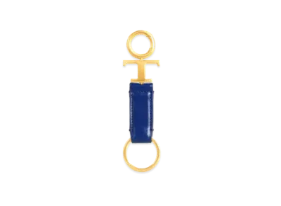 TOD'S Leather Key Holder Small "Blue"