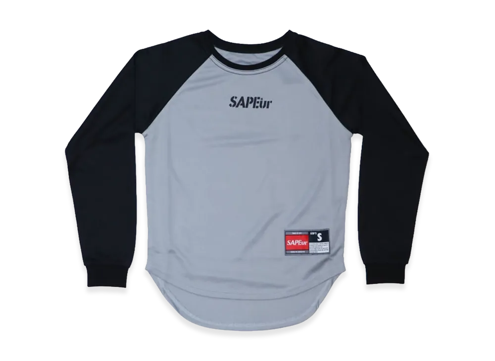 SAPEur Kids Basic Raglan L/S T-Shirt "Gray Black"