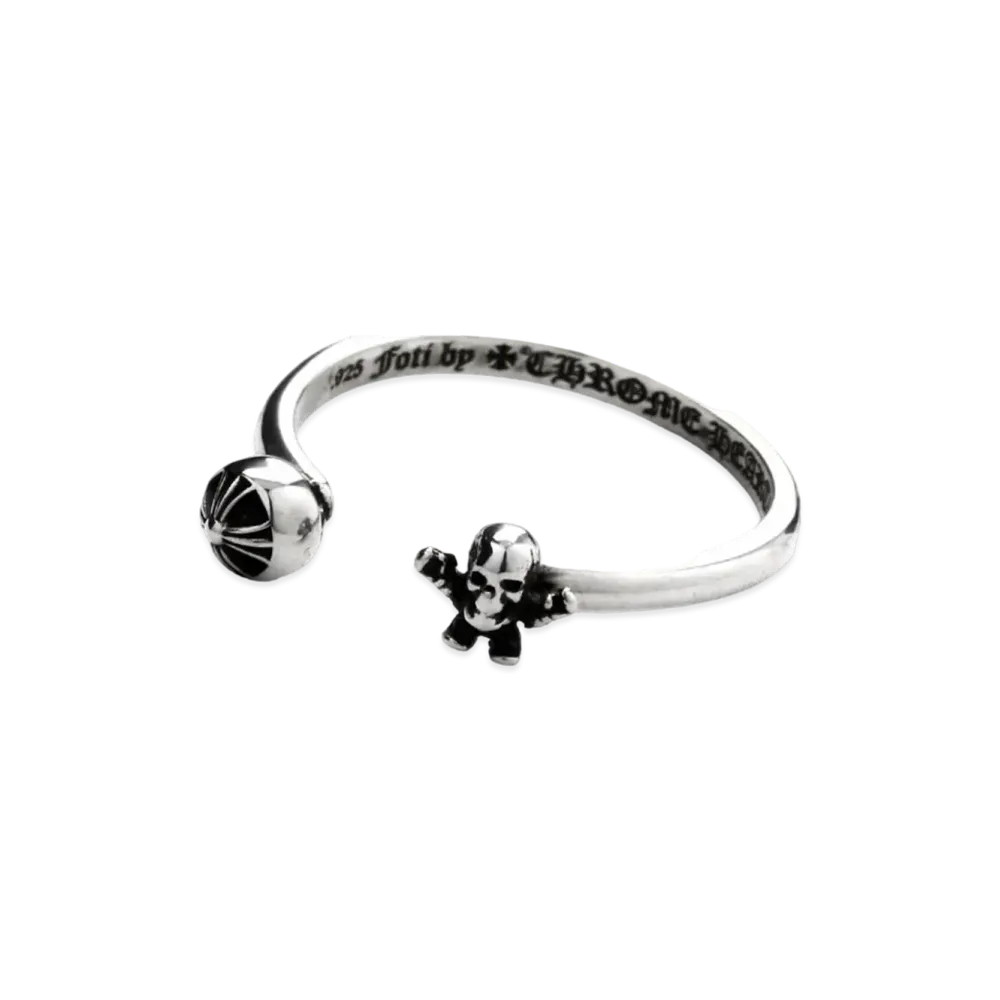 Chrome Hearts Forty Harristeeter Crossball Ring "Silver"