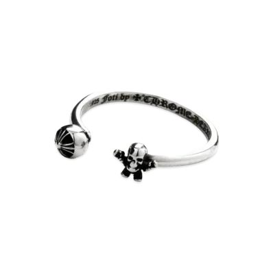 Chrome Hearts Forty Harristeeter Crossball Ring "Silver"