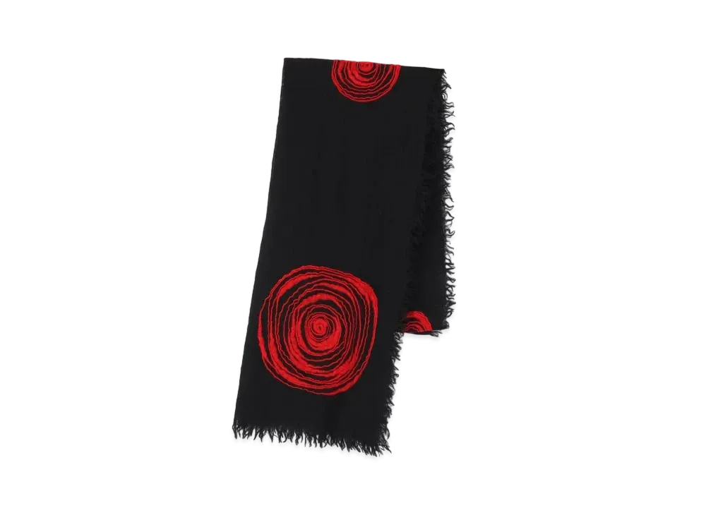 Yohji Yamamoto W GAUZE/SLUB DOT STOLE "Red"