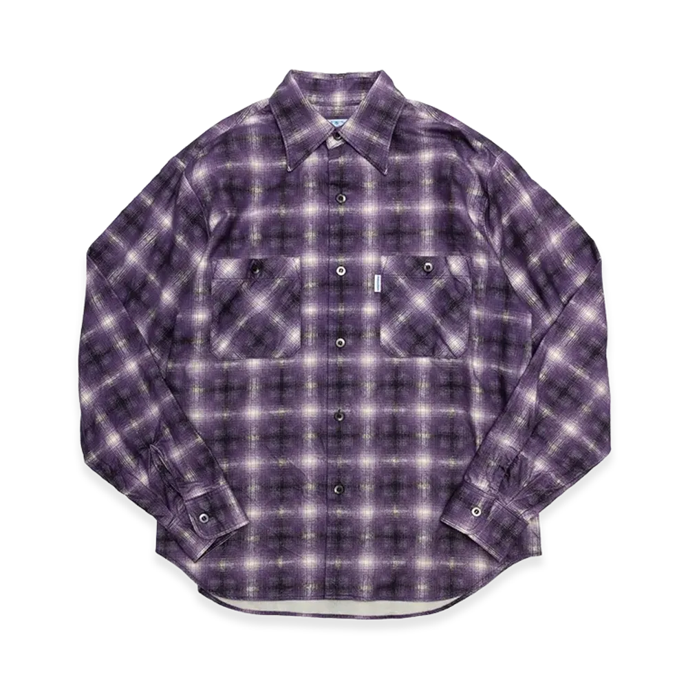 SubCulture Cotton Check Shirt "Purple Check"