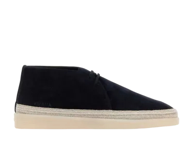 PRADA Midnight Suede Ankle Boots "Blue"