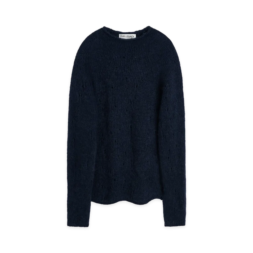 OUR LEGACY Rider Popover "Blended Blue Jagged Alpaca"