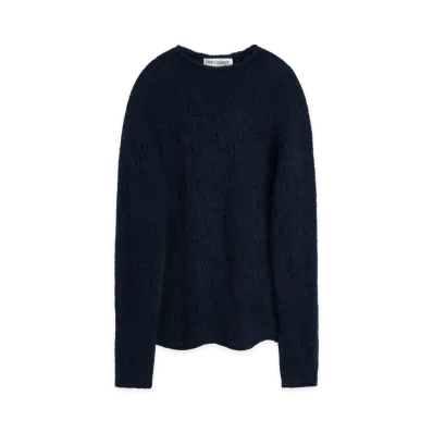 OUR LEGACY Rider Popover "Blended Blue Jagged Alpaca"