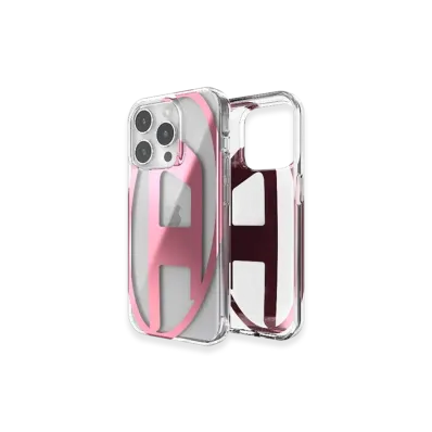 Diesel 54110 Moulded Case Iphone 15 Pro Clear Case "Pink White"