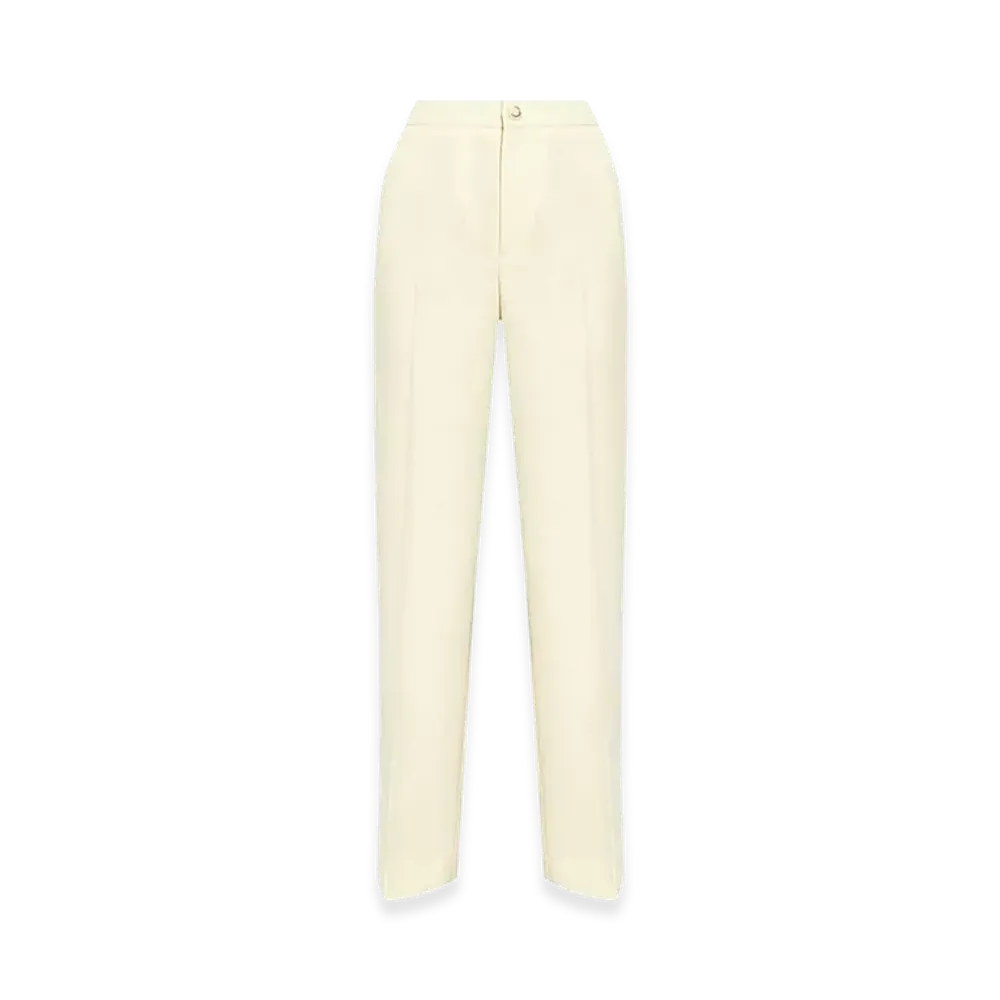 MONCLER Women's Tailoring Trousers In Wool Blend "White"