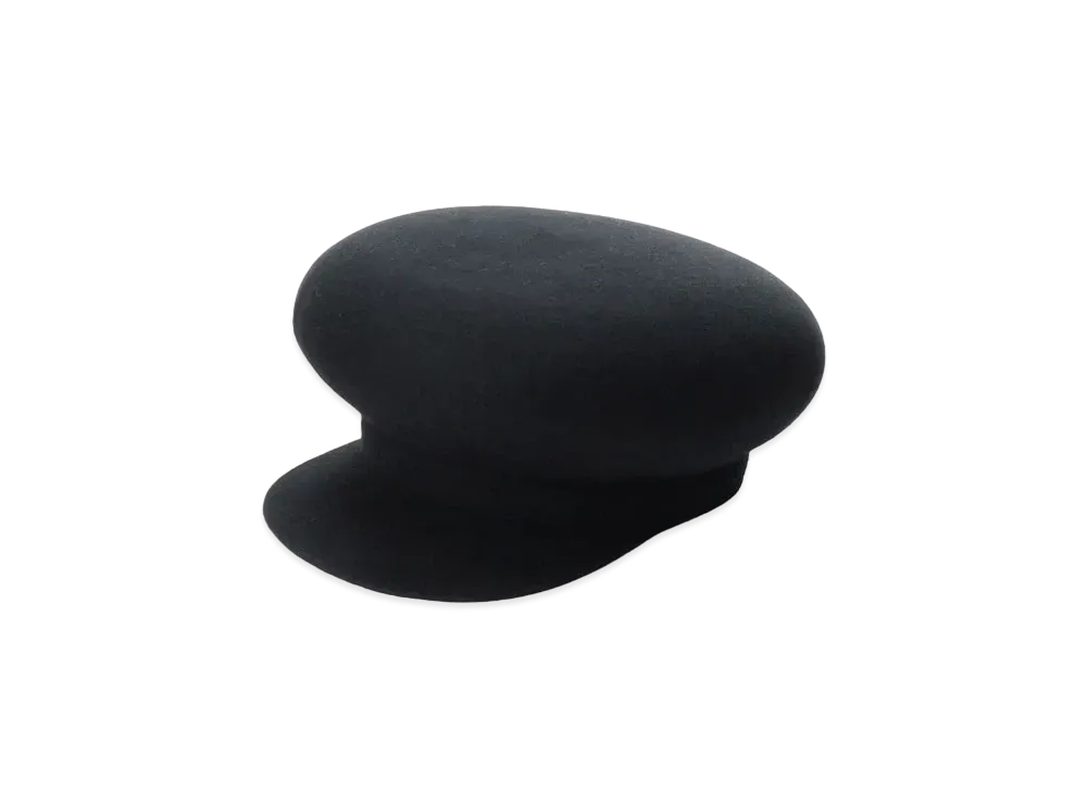 Yohji Yamamoto WOOL HAT BODY B BLOCKING CASQUETTE "Black"