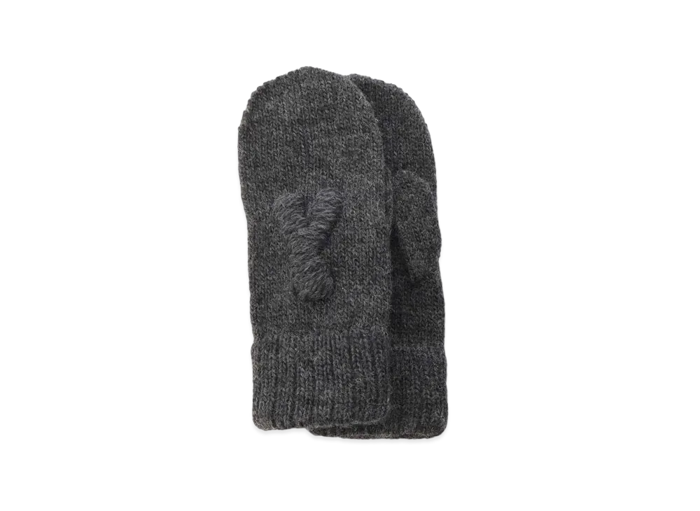 Yohji Yamamoto 1/3 W EMBROIDERED KNIT GLOVE "Grey"